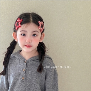 气质韩系小女孩毛线星星碎发刘海夹儿童女童头饰新款发夹发卡发饰