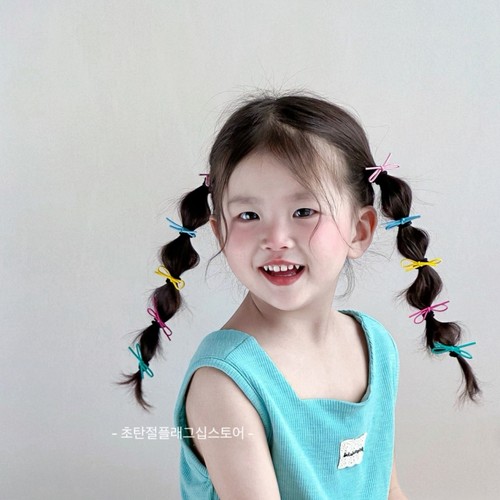 彩色10根装~儿童橡皮筋不伤发