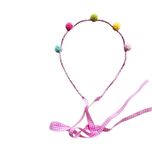 儿童编发飘带发箍女童珍珠碎花发带丝巾绑发公主头箍2026新款女孩