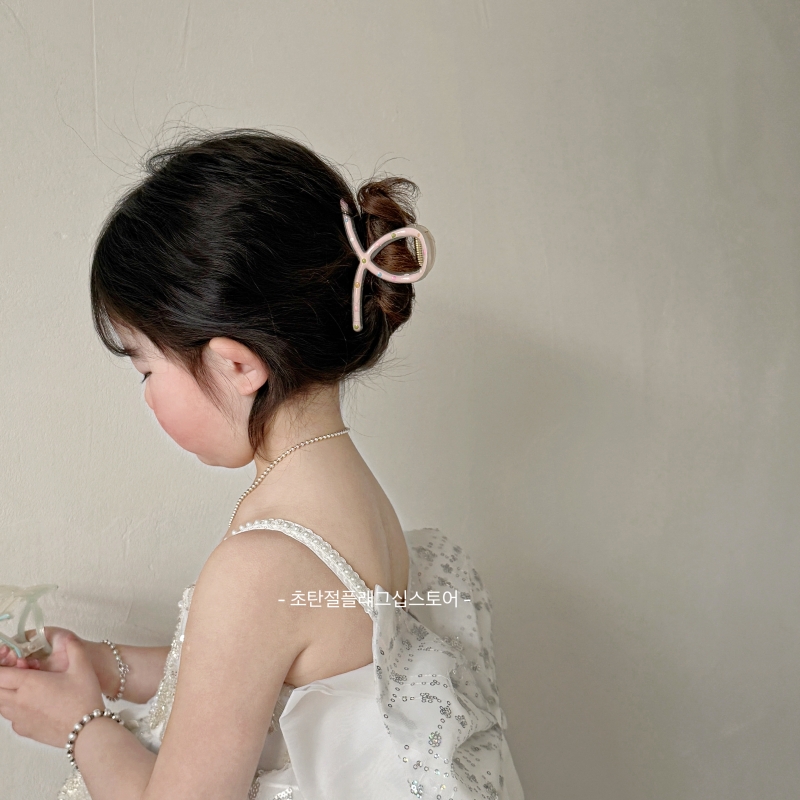 韩波点简约实用儿童后脑勺碎发夹