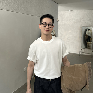 纯色打底衫 基础款 短袖 T恤男夏季 休闲圆领简约上衣 Nick 新款 Tian