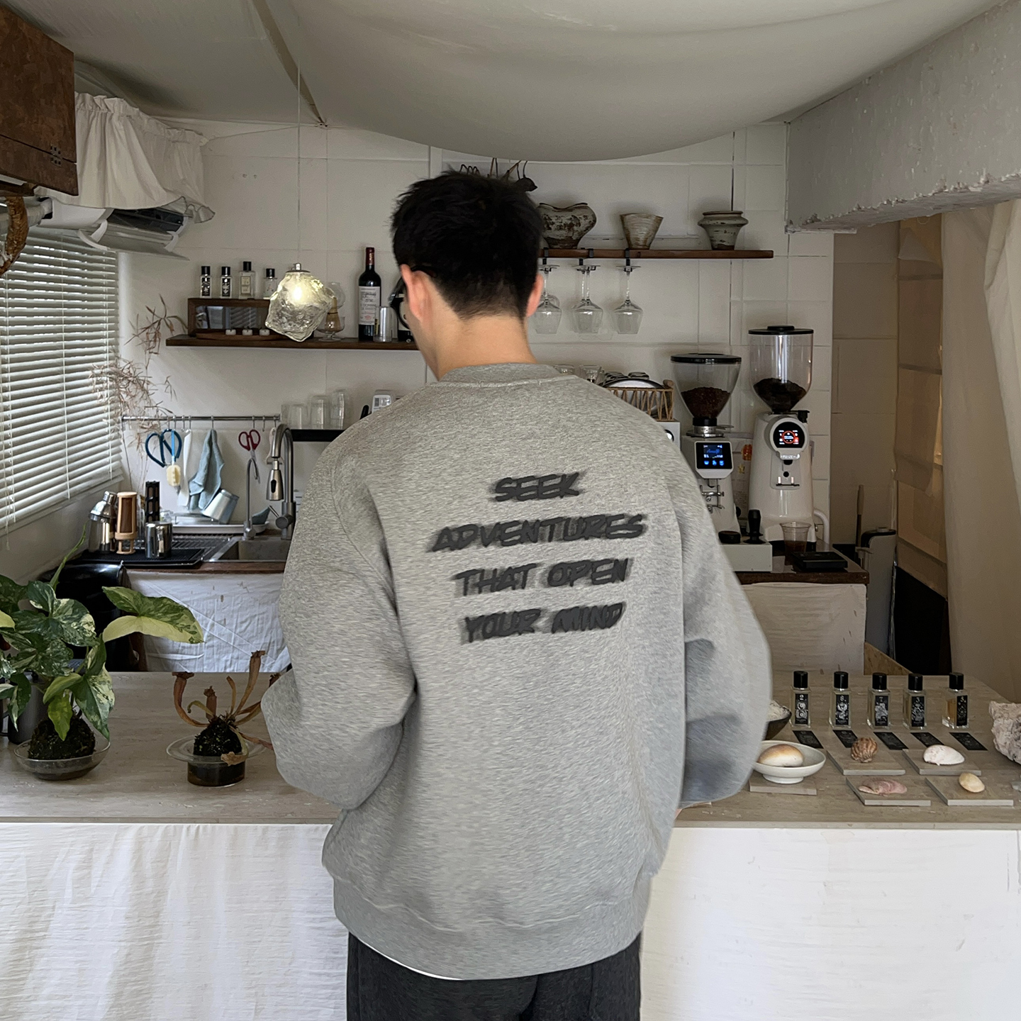 NickTian加绒加厚字母印花卫衣