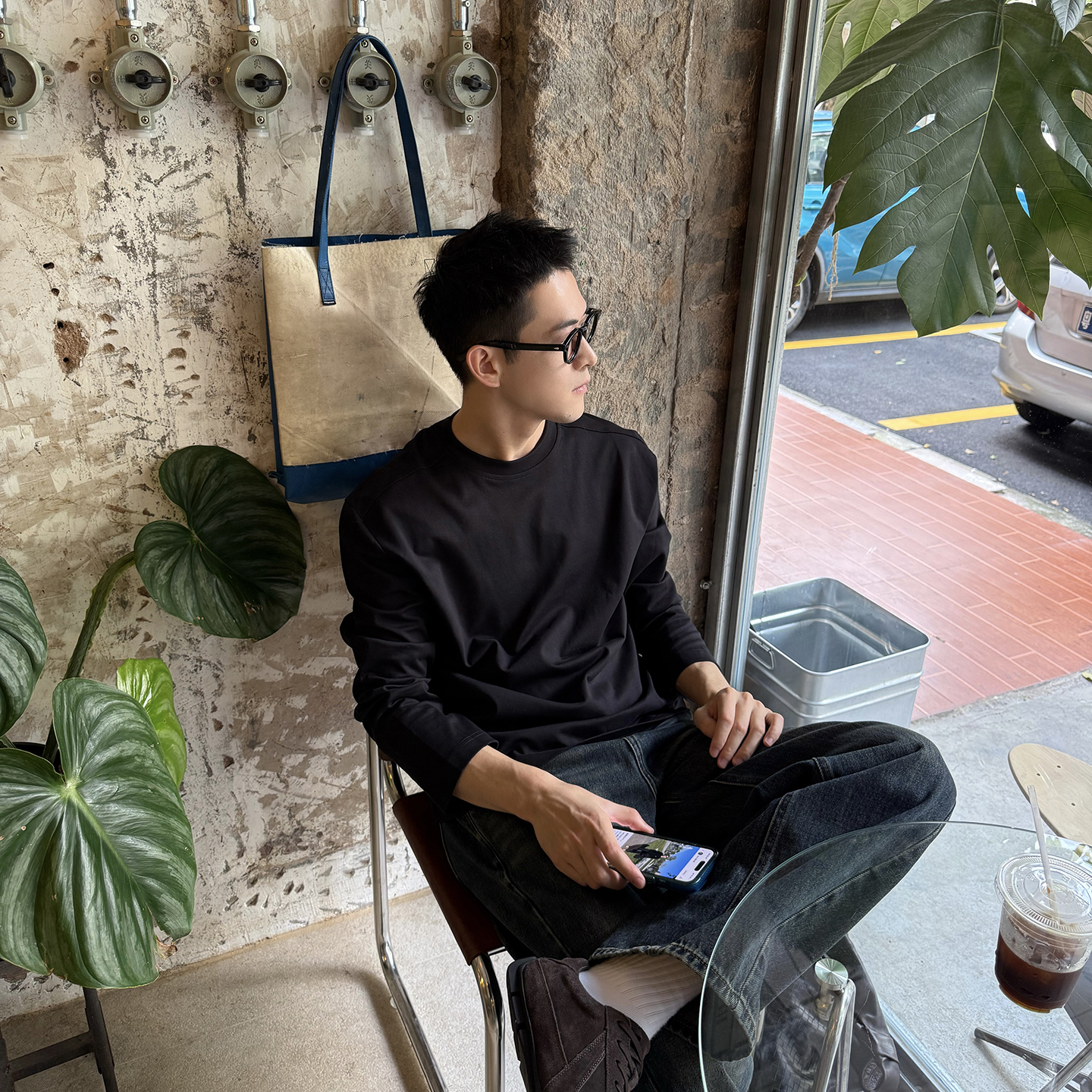 NickTian基础款长袖T恤打底衫