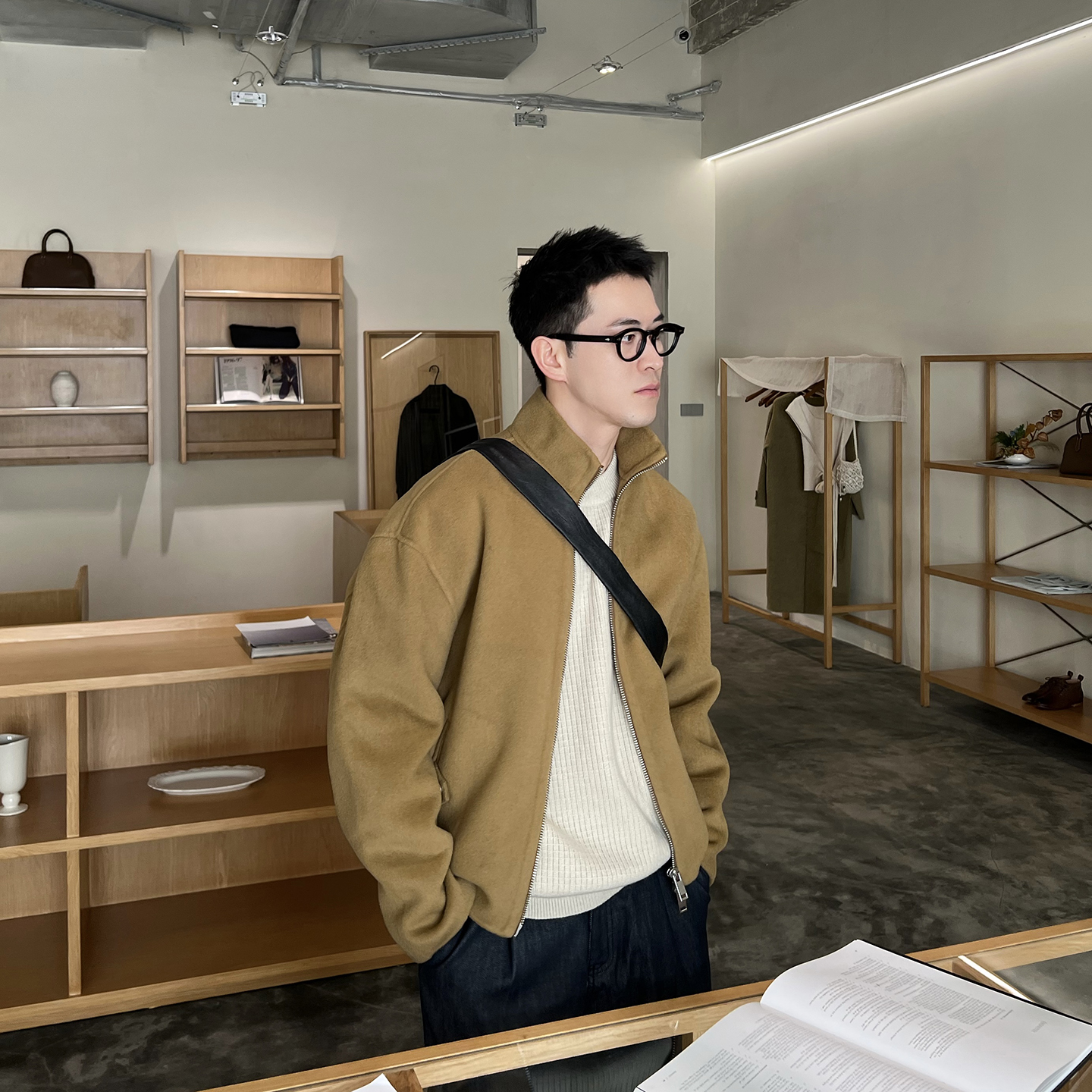 NickTian全羊毛双面羊绒外套男