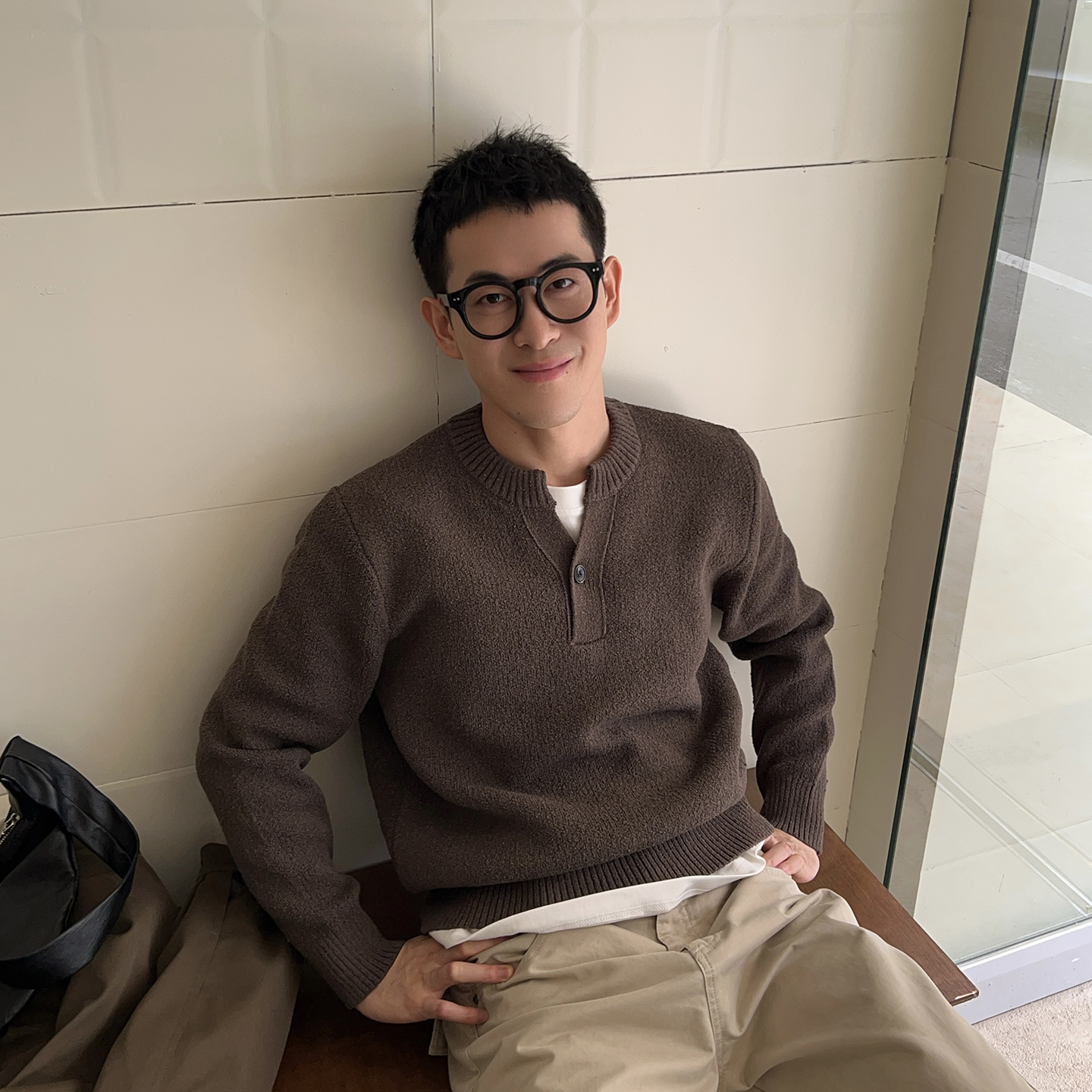 NickTian老钱风亨利领毛衣