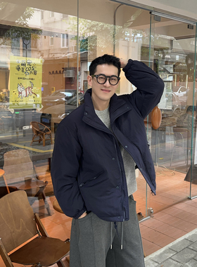 Nick Tian 秋冬加厚保暖白鸭绒羽绒服男韩系休闲立领厚夹克外套