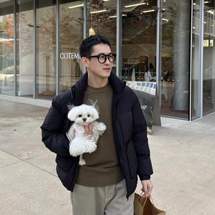 Tian 基础款 冬季 白鸭绒黑色羽绒服男款 加厚休闲立领外套 新款 Nick