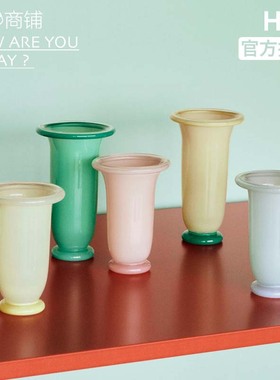 今日商铺官方授权HAY Empire花瓶手工玻璃糖果色北欧风可爱马卡龙