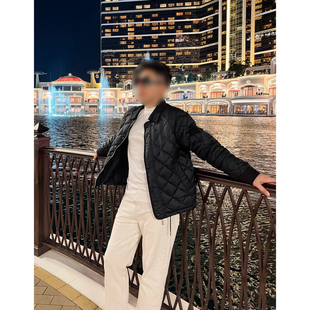 【玛雅勋章】秋冬格纹翻领双色老钱棉服夹克外套时尚百搭