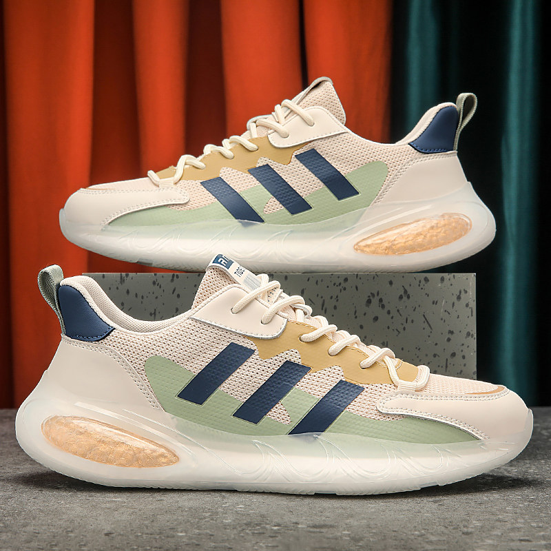 男鞋运动鞋2026年春季网面休闲鞋旅游鞋潮鞋爆米花软底跑步鞋