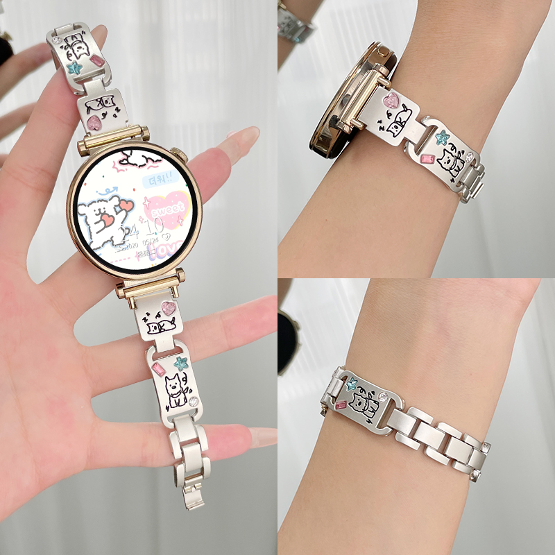 云顶适用oppowatch彩钻小狗表带