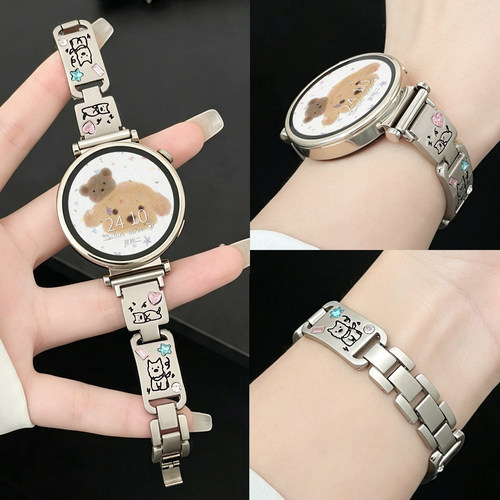 适用oppo watch x3mini手表带高级感金属oppowatchx2mini智能watch4pro运动表链夏天女生一加手表2替换腕带