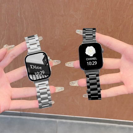适用华为fit4表带手表watch fit3三珠金属不锈钢带4pro表带fit1/2代商务风new男士mini智能运动高级感替换带