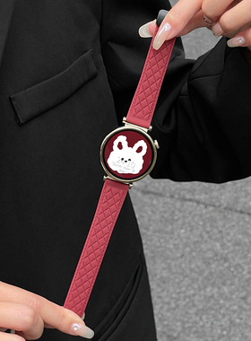 适用小米watchS4表带s3手表皮纹硅胶s1pro腕带S2智能color2运动磁吸扣22m男女生通用sport透气替换带配件