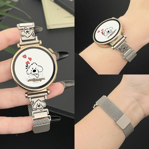 适用华为gt6表带新款金属磁吸watchgt5女款手表带gt5女表41mm高级watch5智能运动腕带小众gt3女生荣耀系列