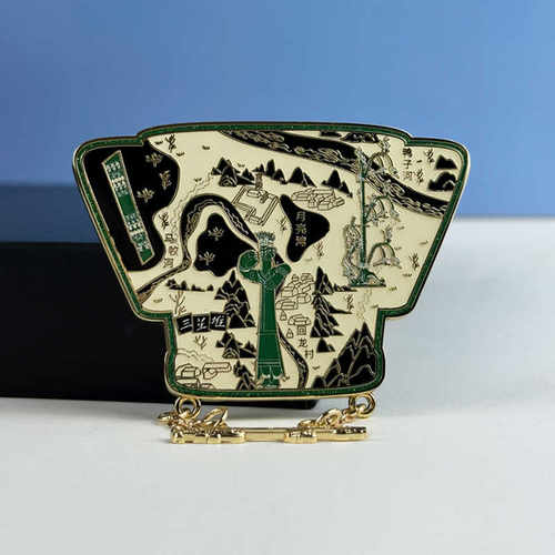 金属冰箱贴三星堆挖掘地图冰箱贴