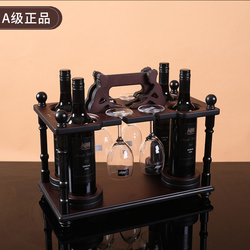酒神牌八宝箱酒架红酒实木创意欧式酒架欧式葡萄酒酒架木质红酒
