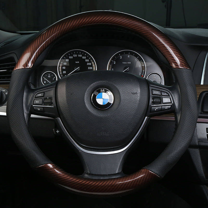2020新款汽车方向盘套四季通用透气把套防滑时尚款碳纤维方向盘