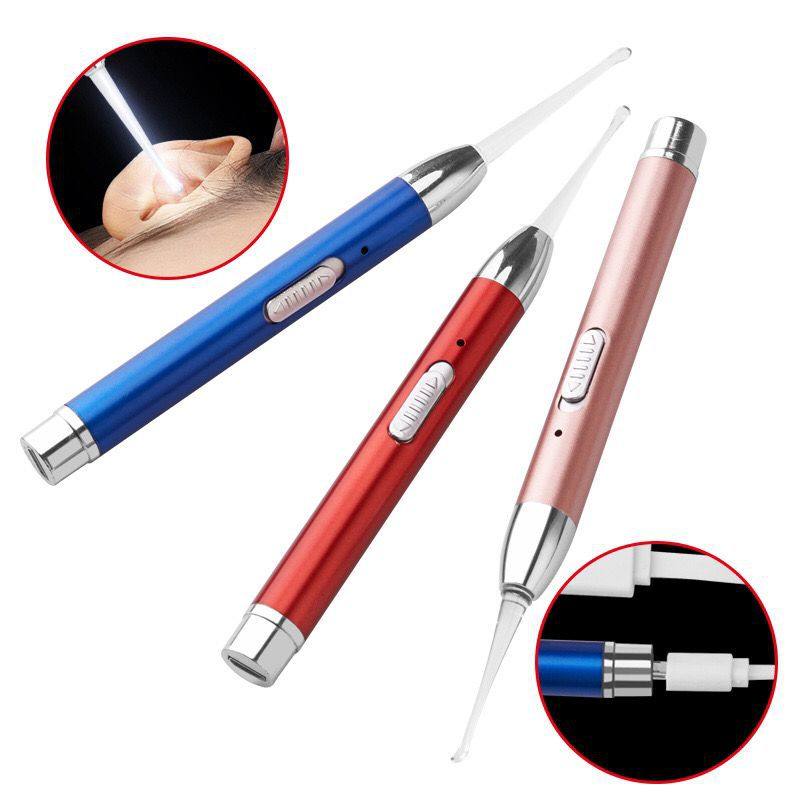 发光耳勺儿童可视掏耳朵usb充电带灯挖耳勺耳垢清洁器耳挖