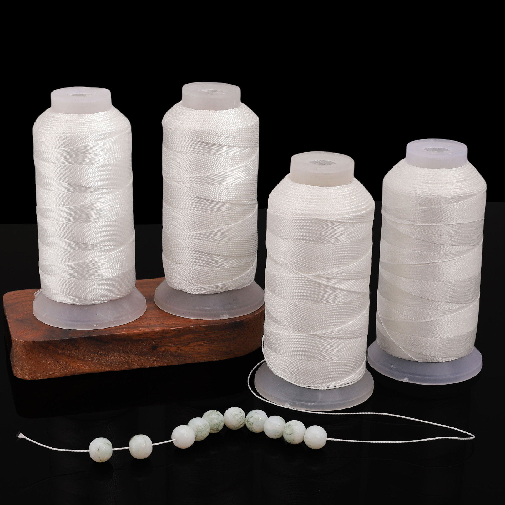 白色3-18股锦纶股线穿珍珠白线手工diy手串珠线项链手链挂绳