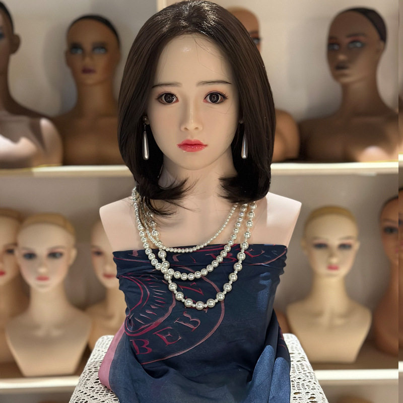 硅胶仿真人模特头逼真假发店头模展示道具人偶公仔头模型头厂家