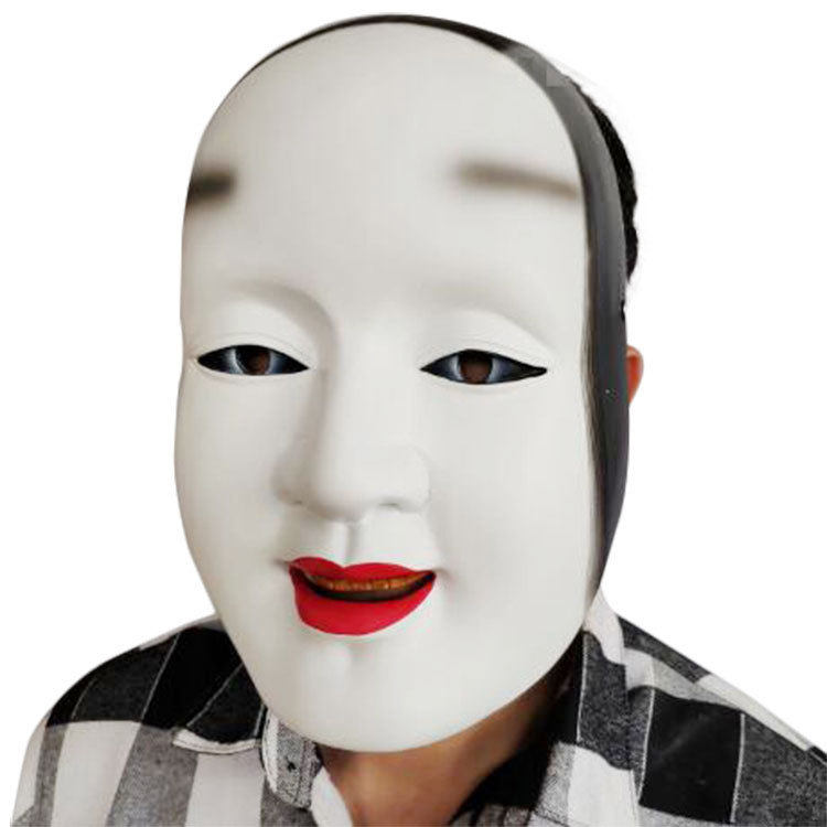 戏剧能剧脸谱孙次郎能面面具万圣节派对般若面罩影视道具鬼屋