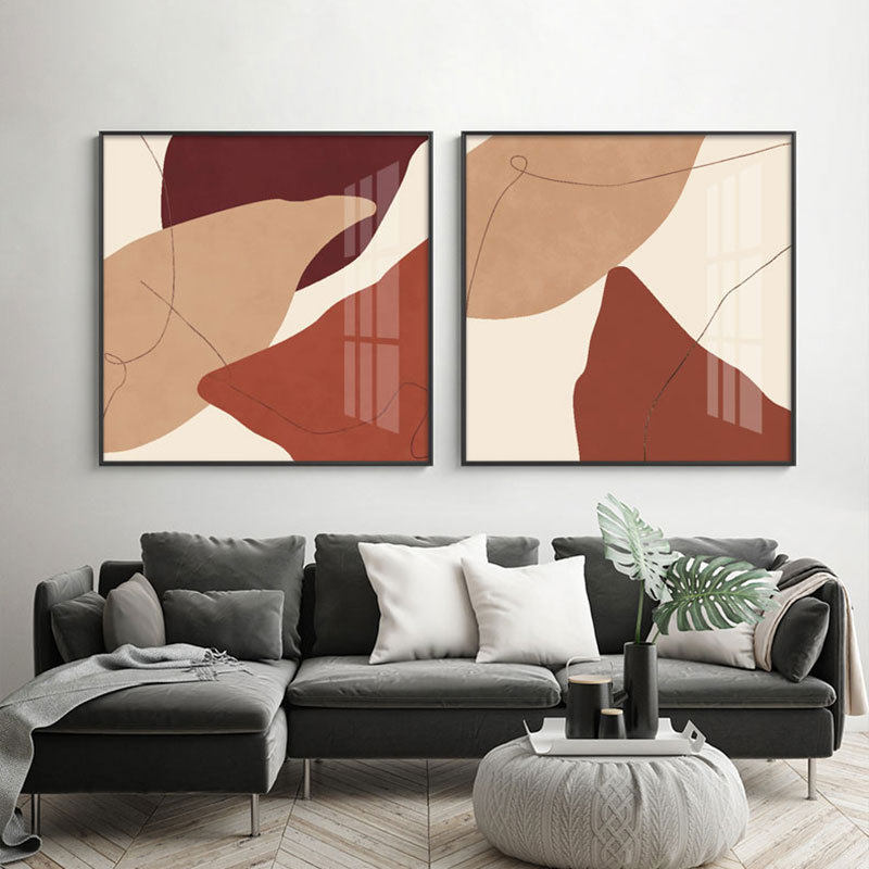 现代简约轻奢客厅艺术装饰画走廊过道沙发背景墙挂画暖色系列壁画