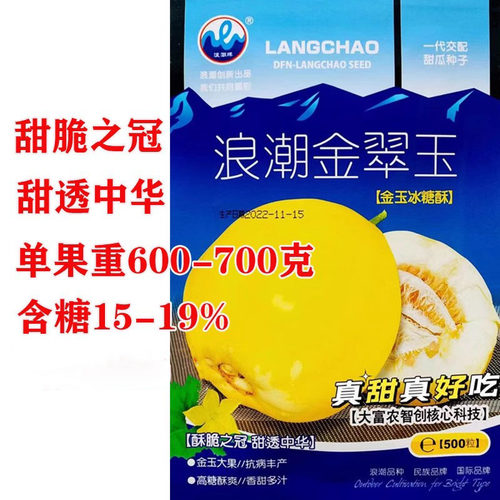 浪潮金翠玉黄皮脆甜甜瓜种