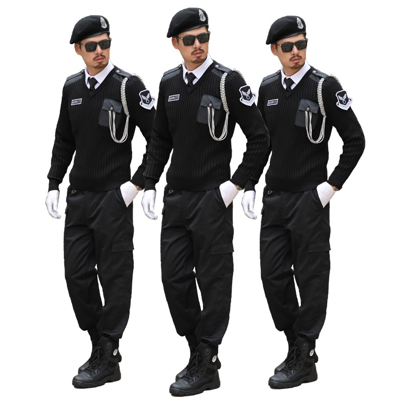 售楼部物业高档春秋装保安服案场礼宾长袖毛衣套装工作服新款制服
