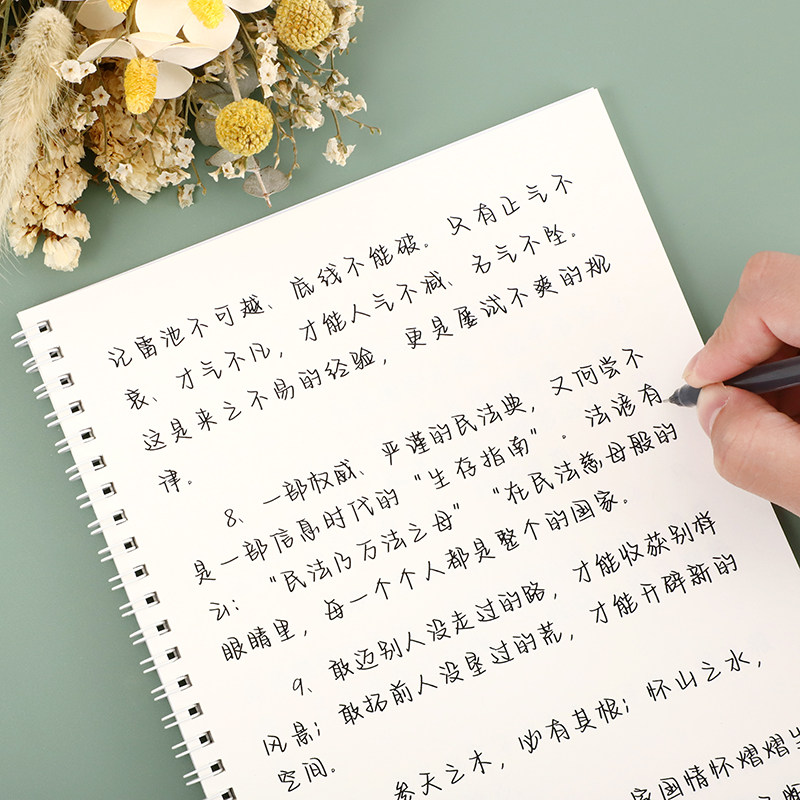 玫瑰体人民日报语录练字帖行楷女生字体漂亮成年男人初高中大学生
