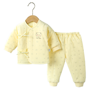 新生婴儿衣服秋冬季保暖套装初生宝宝冬装加厚棉衣夹棉服分体冬款