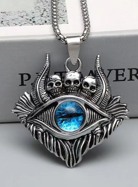 八卦炉合金太钢天使眼项链小众
