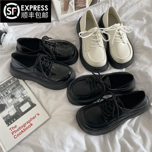 英伦风小皮鞋女2025新款夏天日系jk百搭玛丽珍厚底法式配裙子单鞋