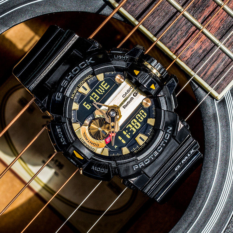 卡西欧运动手表男g-shock学生电子表gba-400音乐蓝牙户外男表