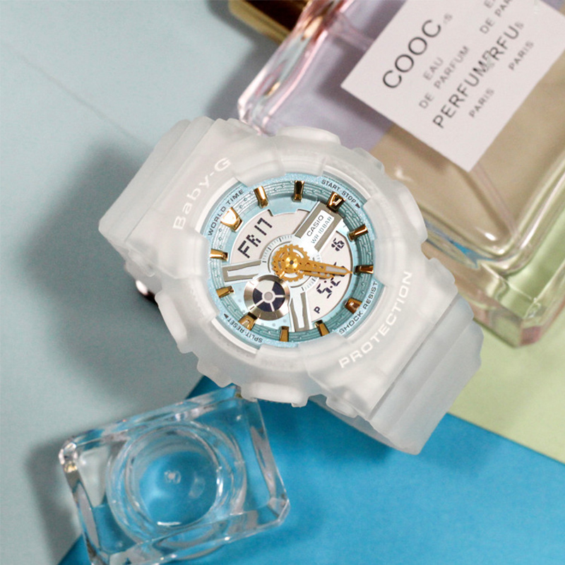 透明运动手表卡西欧果冻女