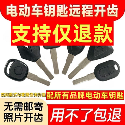 适用雅迪爱玛台铃小牛绿源等照片配钥匙电动车数码机图片远程开齿
