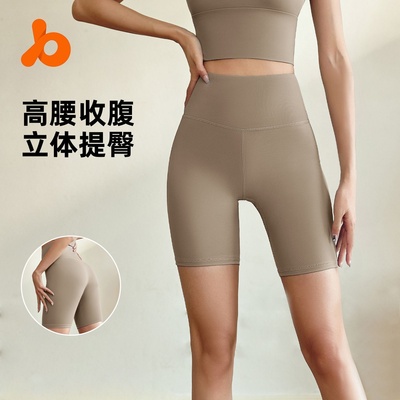 运动健身短裤蜜桃裤跨境跑步提臀高腰弹力紧身裤小脚瑜伽裤女