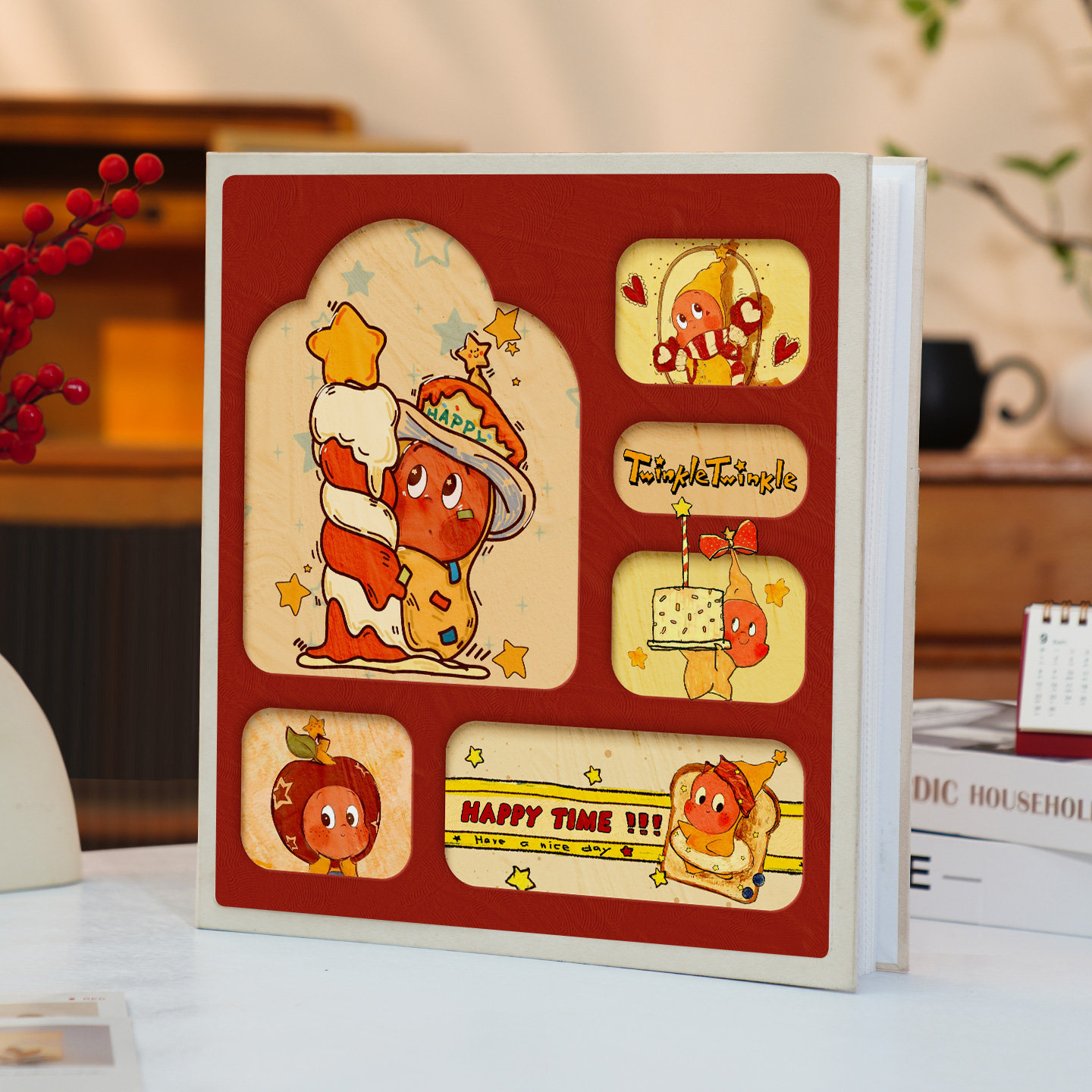 星星蛋糕插页大容量相册