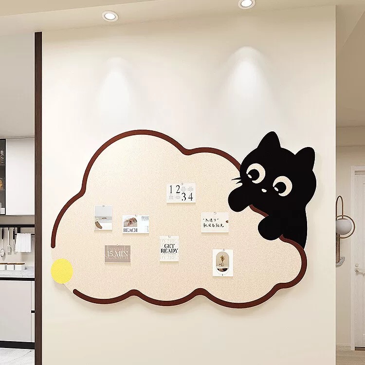 毛毡墙贴照片墙背景板展示墙面装饰创意软木板留言相片墙自粘墙板