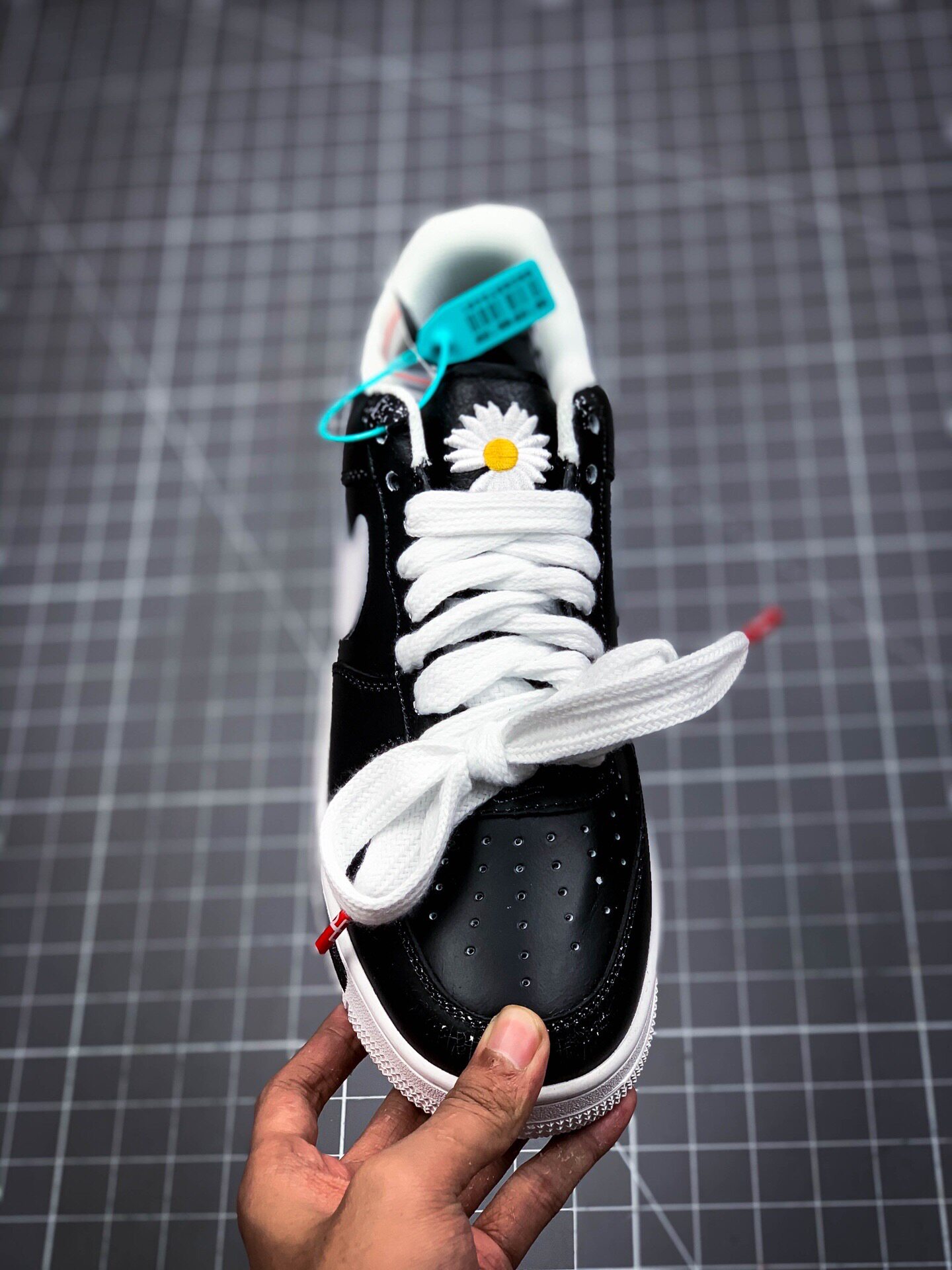 菊花af1权志龙小雏菊鞋带空军一号男女gd高低帮纯棉联名刮刮乐潮