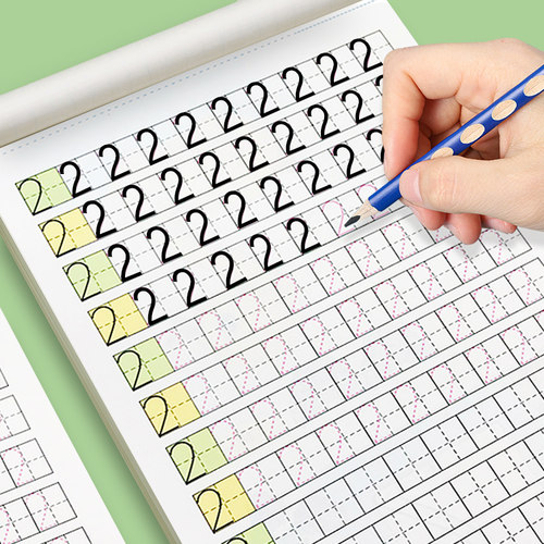 幼儿园铅笔虚线数字描红本0-10学前小班中大班纯数字字帖 3-6岁宝宝学写0-1-10数字数学算术数字本练字贴写字本认识单面描红本数学 - 封面