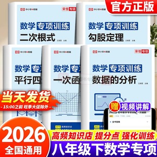 八年级下册必刷题数学专项训练全套人教版课本同步一次函数二次根式勾股定理初二中学生下学期综合知识梳理汇总题思维强化练习册