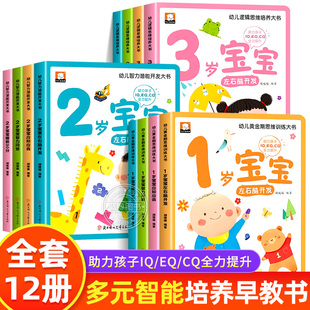 书左右脑全脑智力问答潜能开发思维逻辑训练书 2岁益智游戏认知图画书本一岁宝宝书籍两岁三岁适合看 幼儿绘本0到3岁启蒙早教书