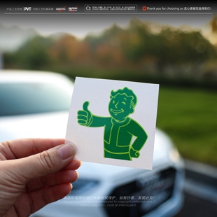 反光车贴辐射小子点赞Fallout4哔哔Vault PipBoy车身装饰游戏贴纸