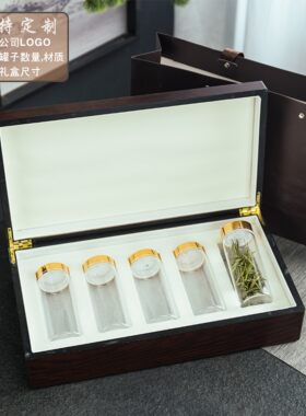 玻璃罐5个装木质礼盒礼盒包装