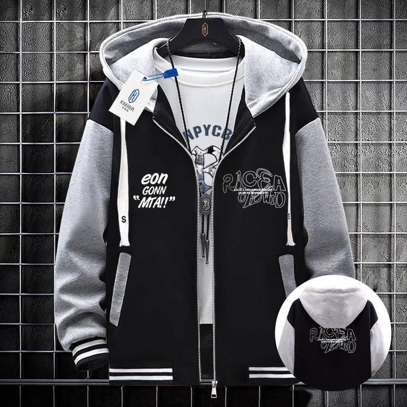 春秋季青少年棒球服开衫卫衣套装男学生10-18岁大童运动服休闲装