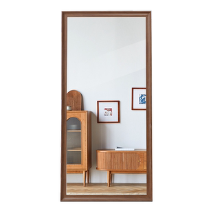 仿实木落地镜北欧风穿衣镜子全身镜壁挂家用试衣镜服装店大镜子