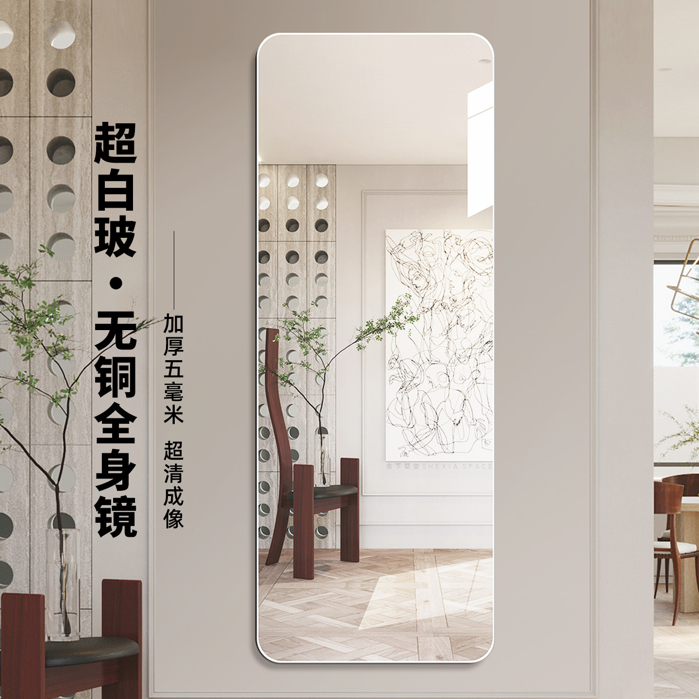 【顺丰包邮】穿衣镜子全身壁挂式图片