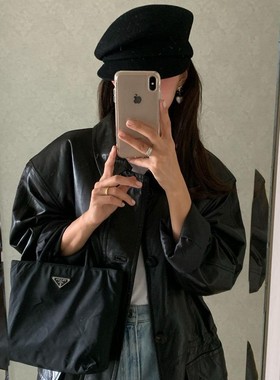 fever同款~黑色纯羊毛报童帽女显脸小帽子贝雷帽法式羊毡帽画家