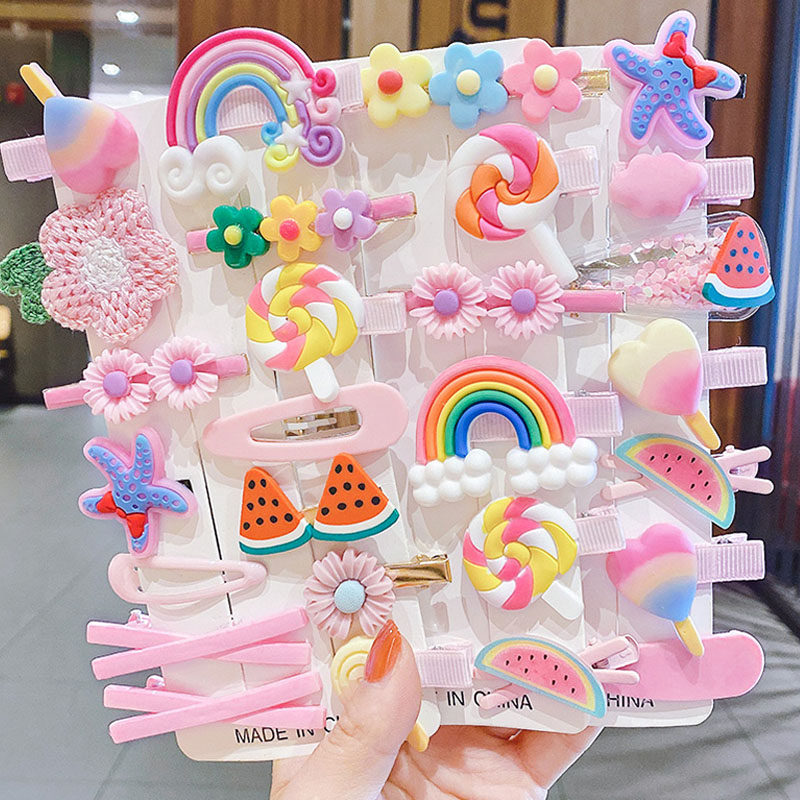 韩国儿童发夹套装公主发饰碎发bb女童侧边刘海夹全包布14件套装,童装/婴儿装/亲子装,发饰,淘宝优惠券,粉丝福利购,淘宝优惠卷